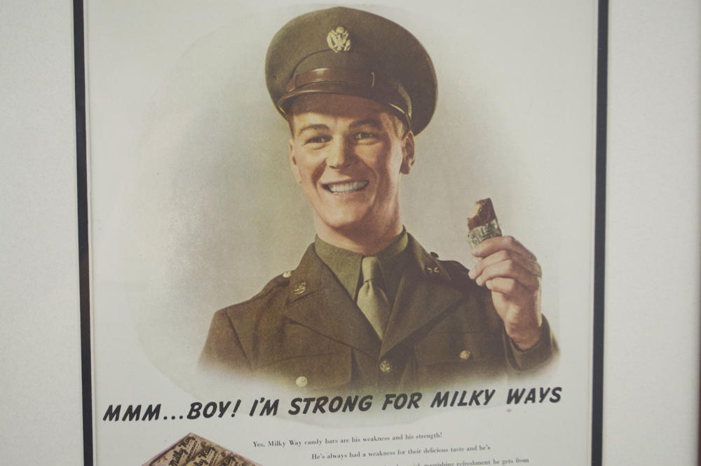 Framed Vintage Advertisement for Milky Way Candy Bars