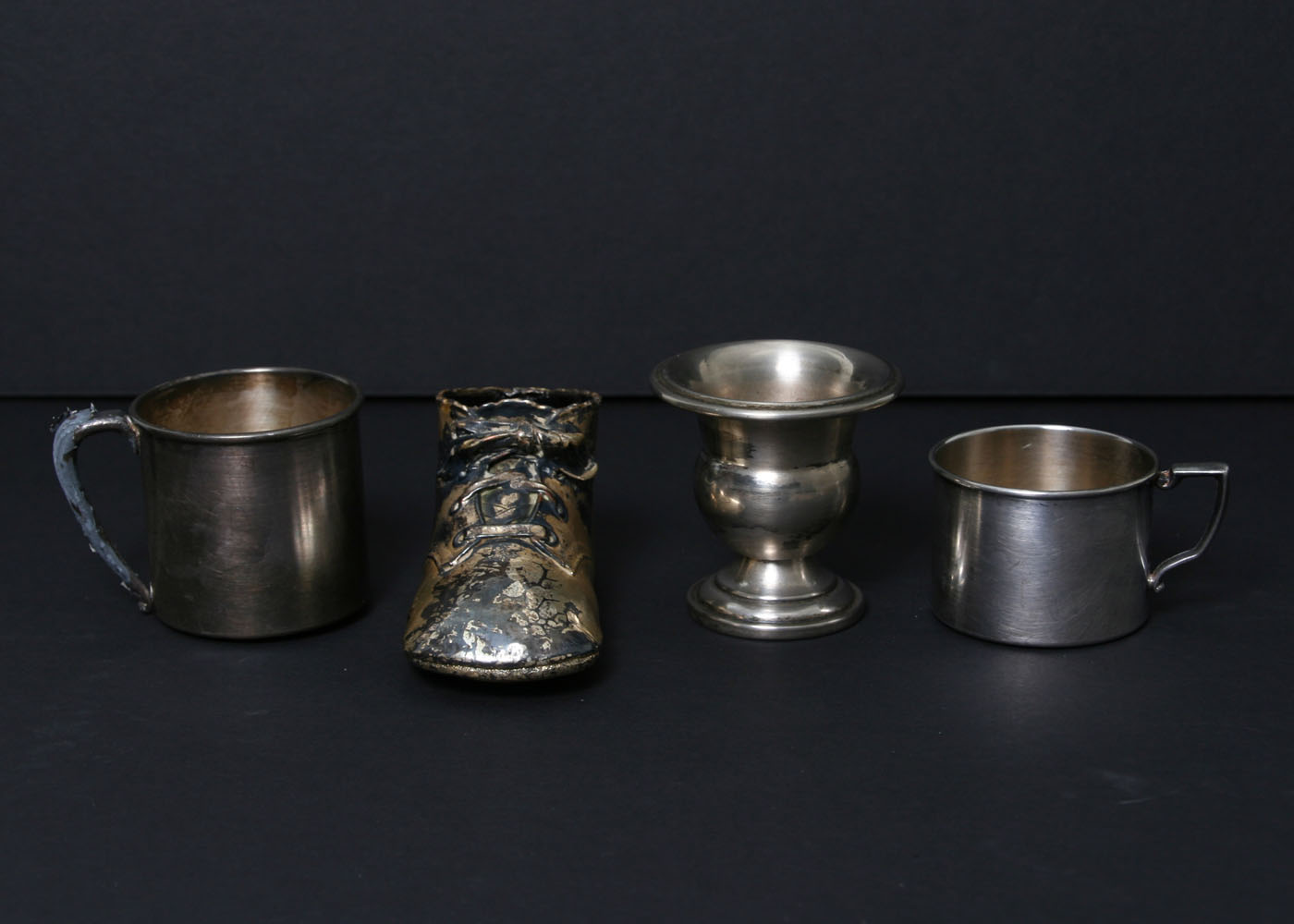 Assortment of Vintage Silver-Plated Baby Items