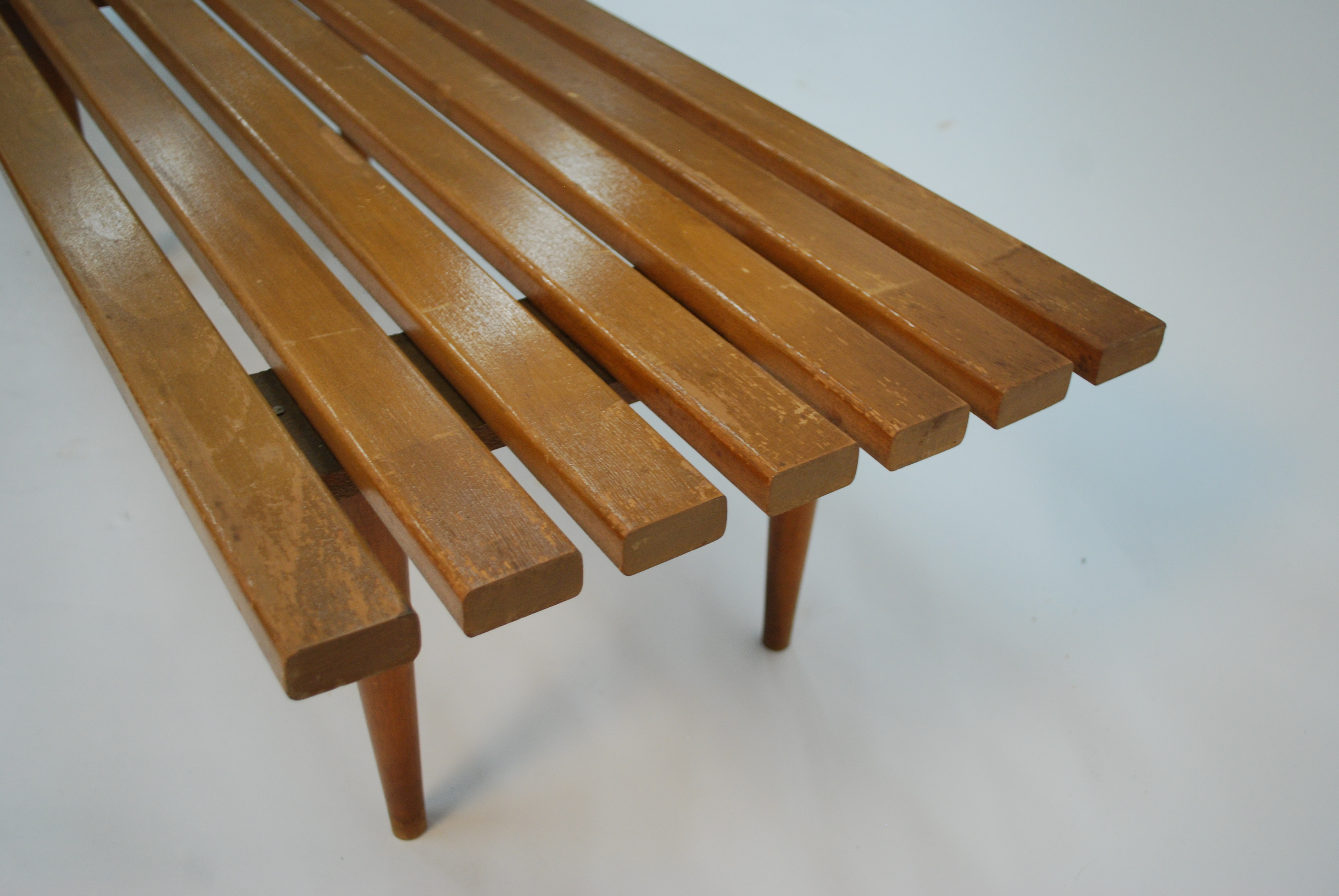 Mid Century Modern Slat Bench
