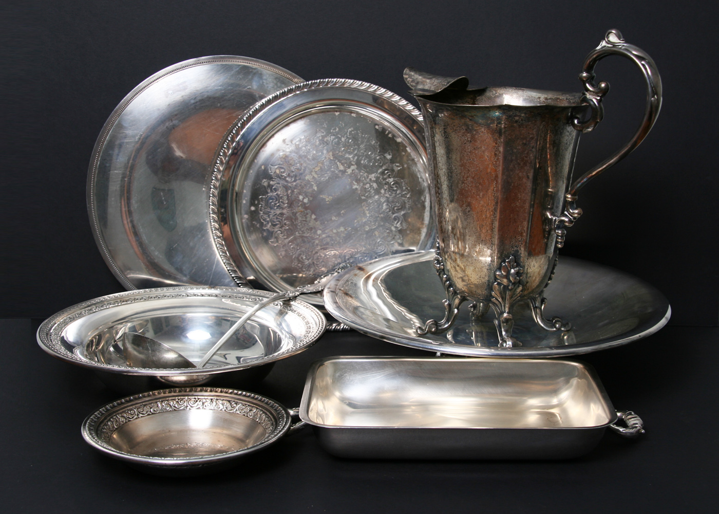 Large Assortment of Vintage Silver-Plated Items