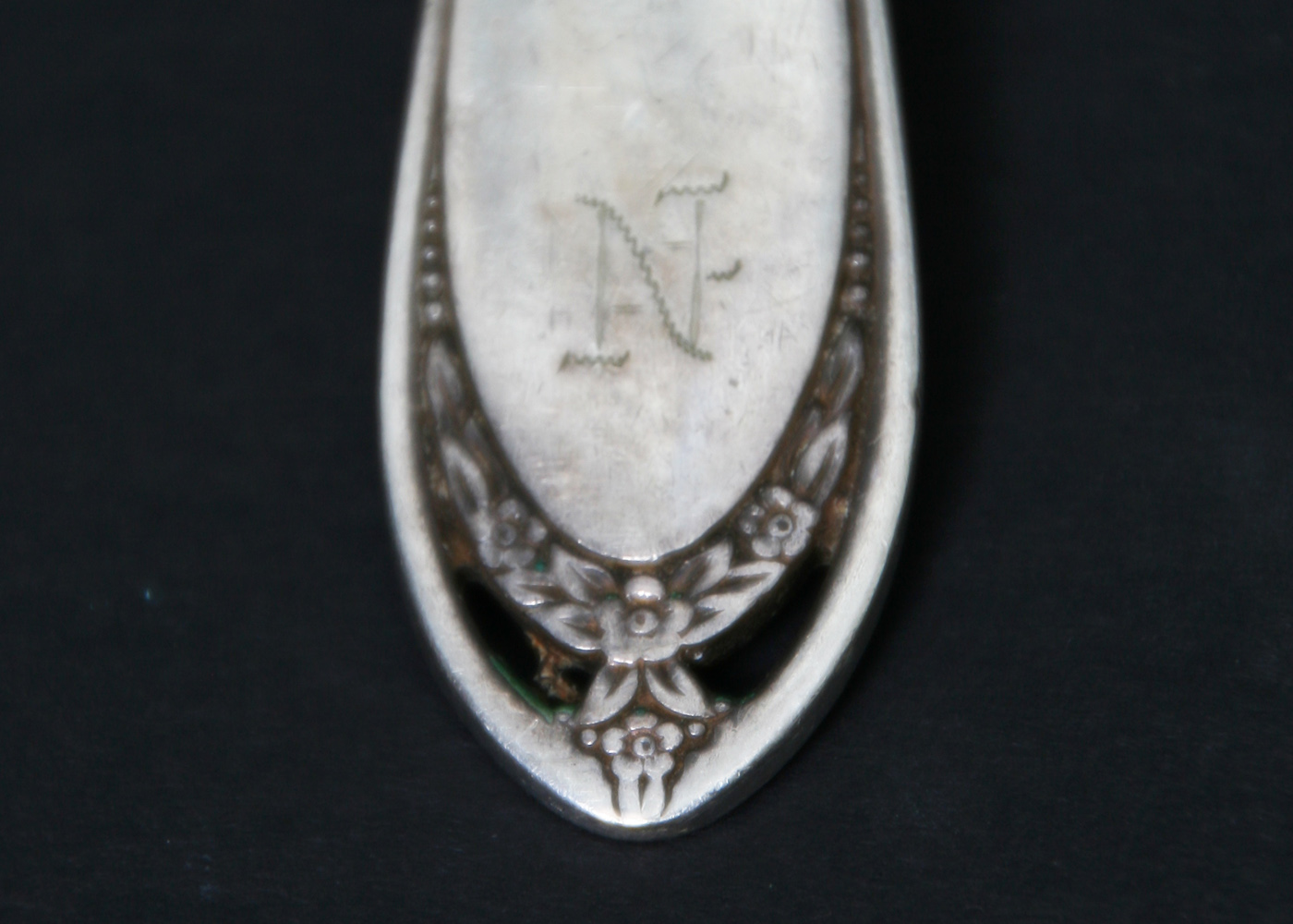 24-Piece Set of Vintage Monogrammed "N" Silver Plated Flatware