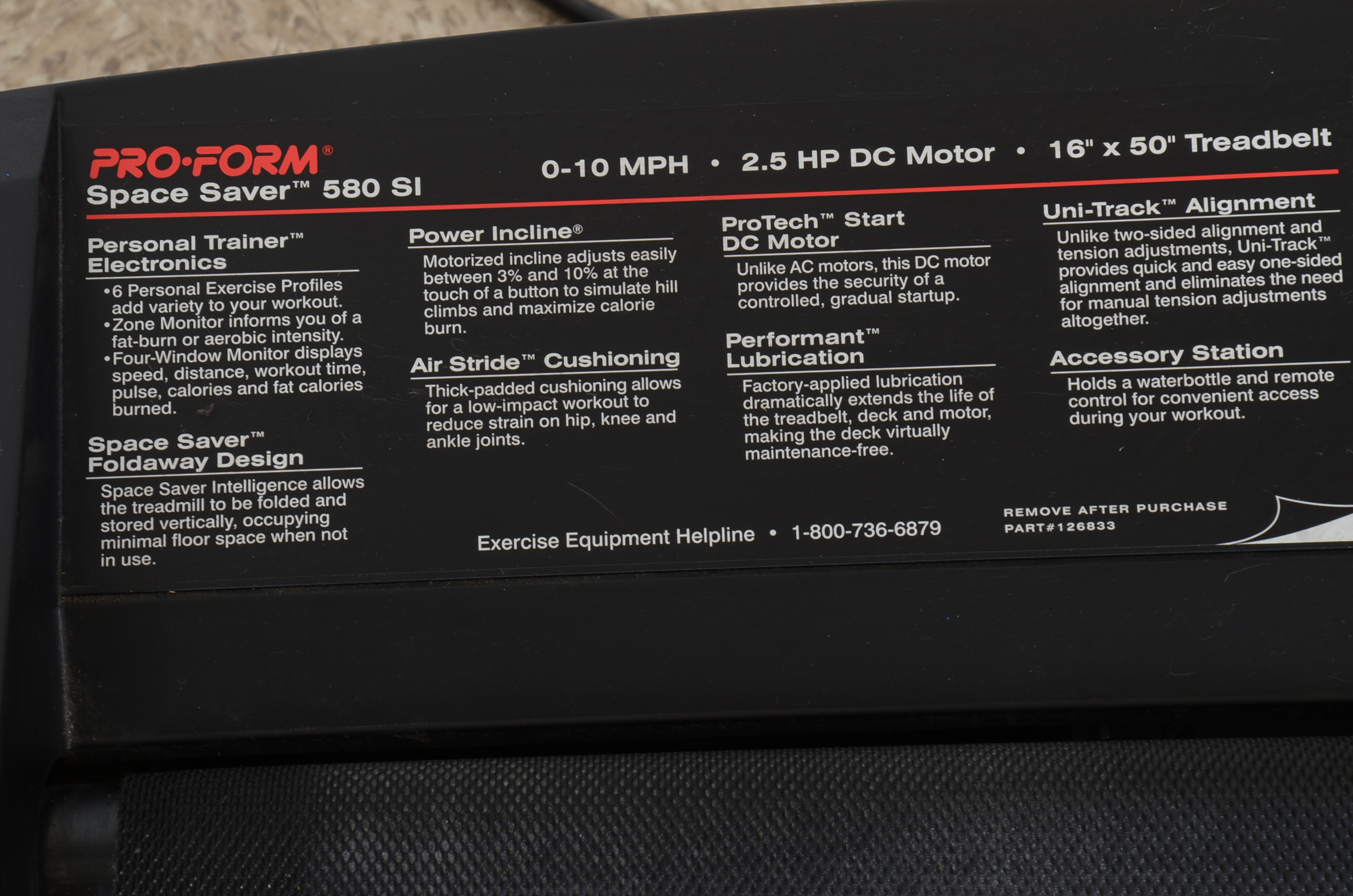 ProForm Personal Trainer 580 Space Saver Treadmill 