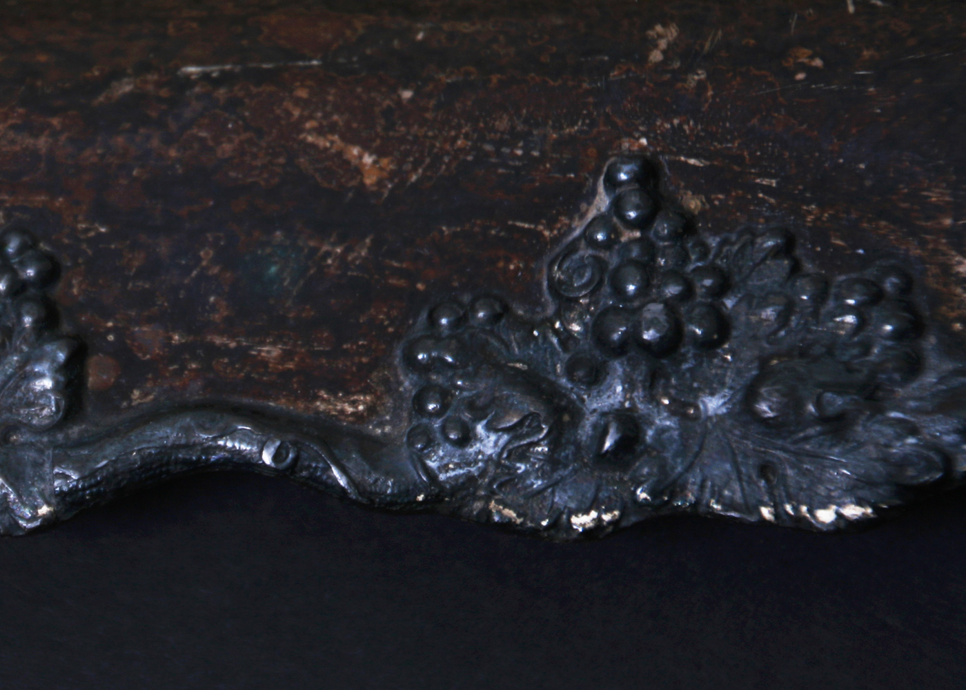 Distressed Vintage Silver-Plated Tray