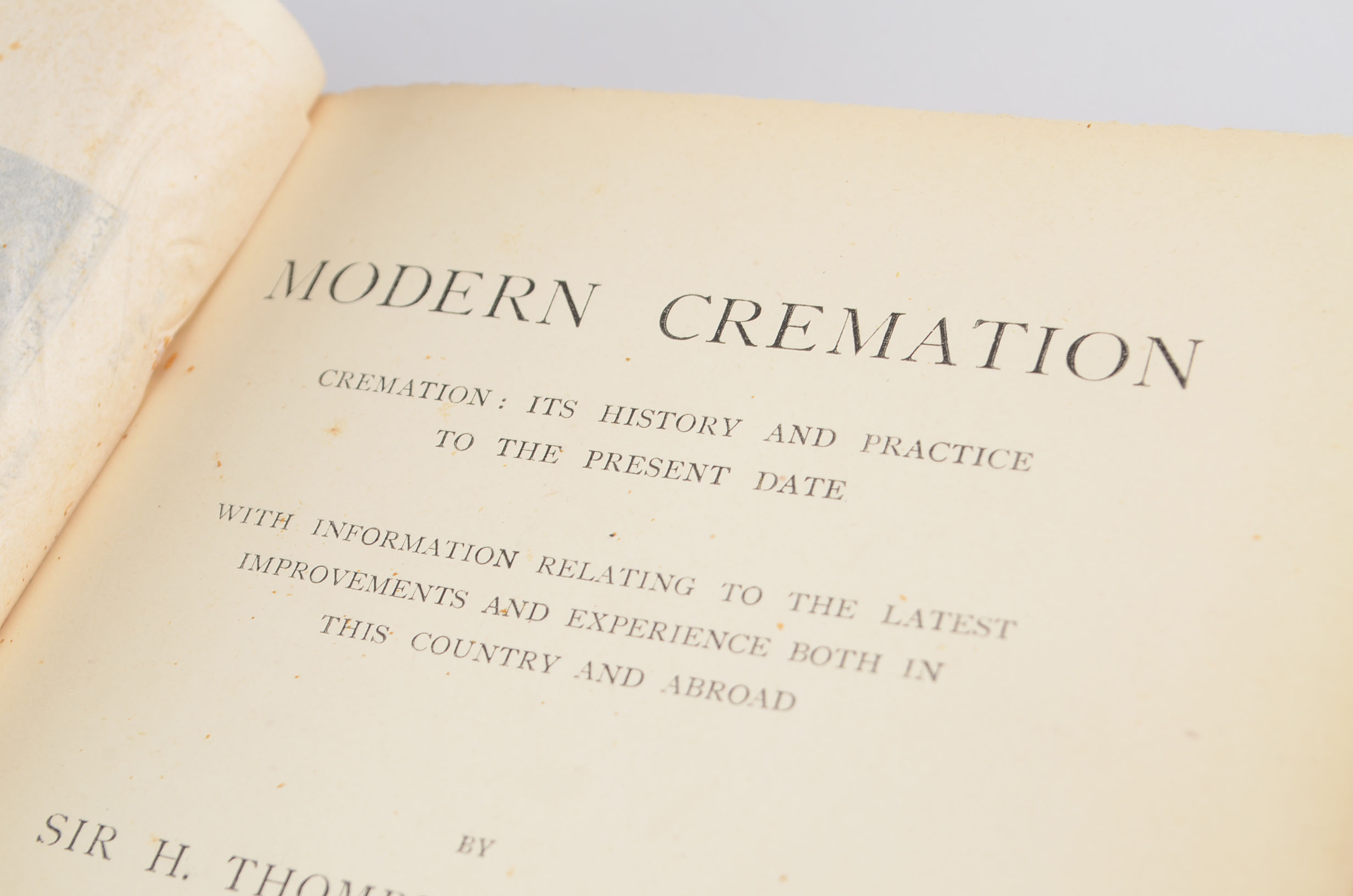 Very Rare 1901 Book "Modern Cremation"