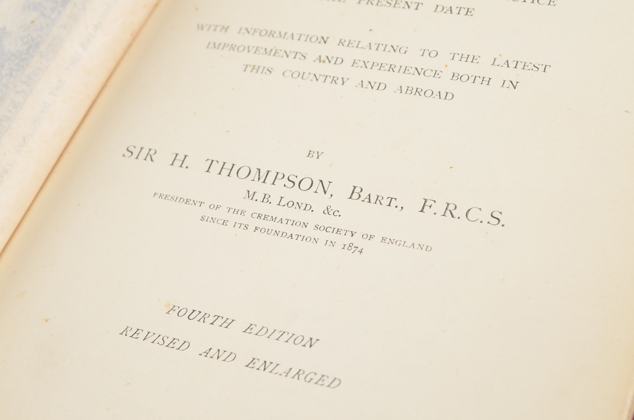 Very Rare 1901 Book "Modern Cremation"