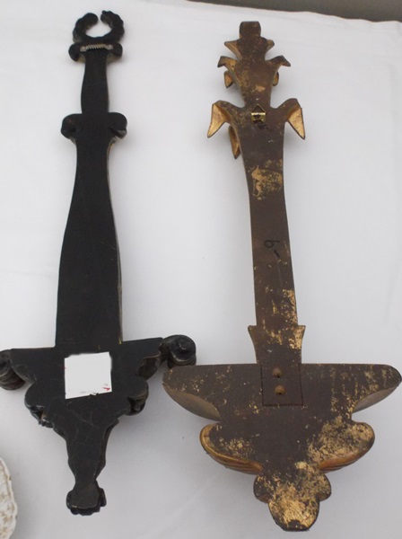 Haviland and Limoges Plates on Louis XVI Style Plate Display 