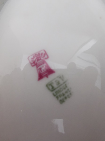 Haviland and Limoges Plates on Louis XVI Style Plate Display 