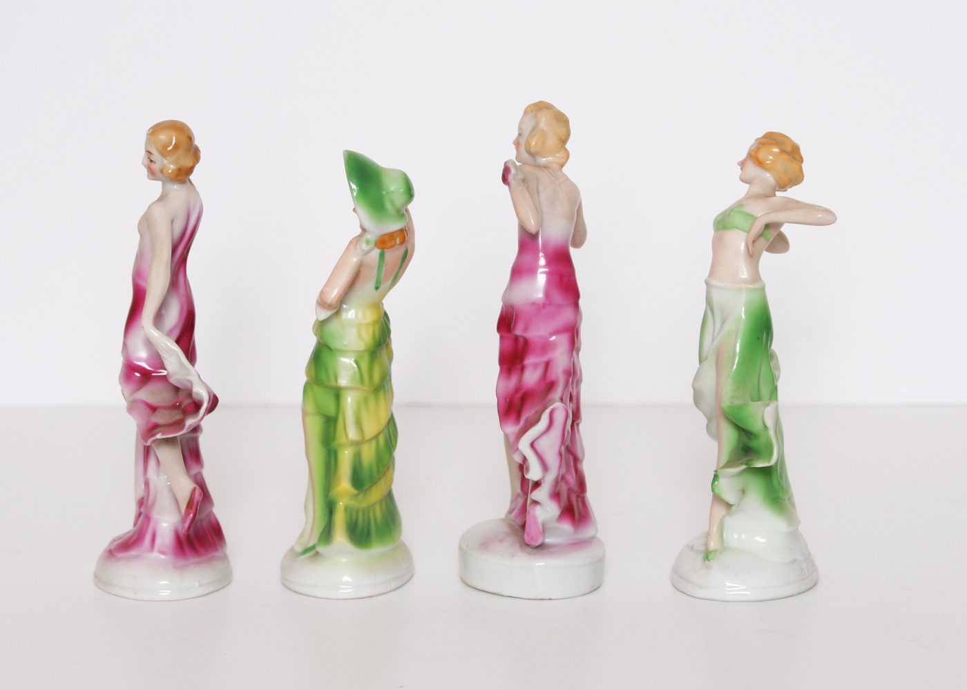 Collection of Four German Dancer Figurines