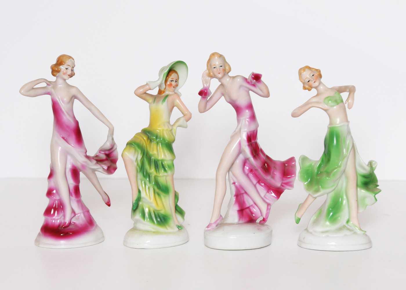 Collection of Four German Dancer Figurines