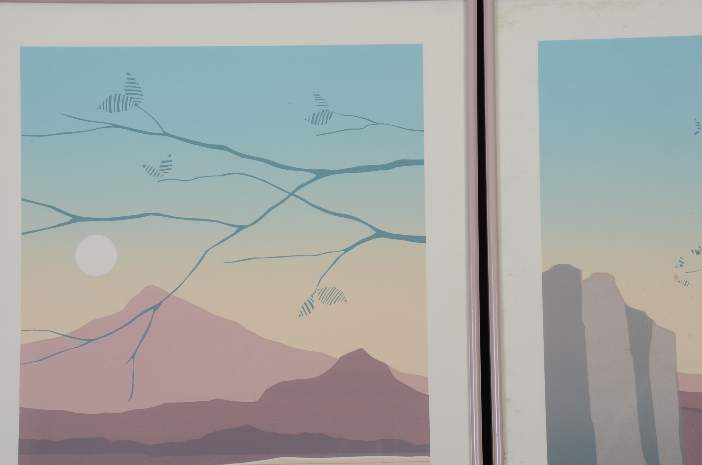 Trio of Framed Pastel Prints