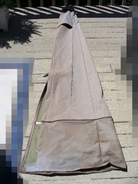 Etched Glass Table with Lazy Susan, Umbrella and Five Chairs