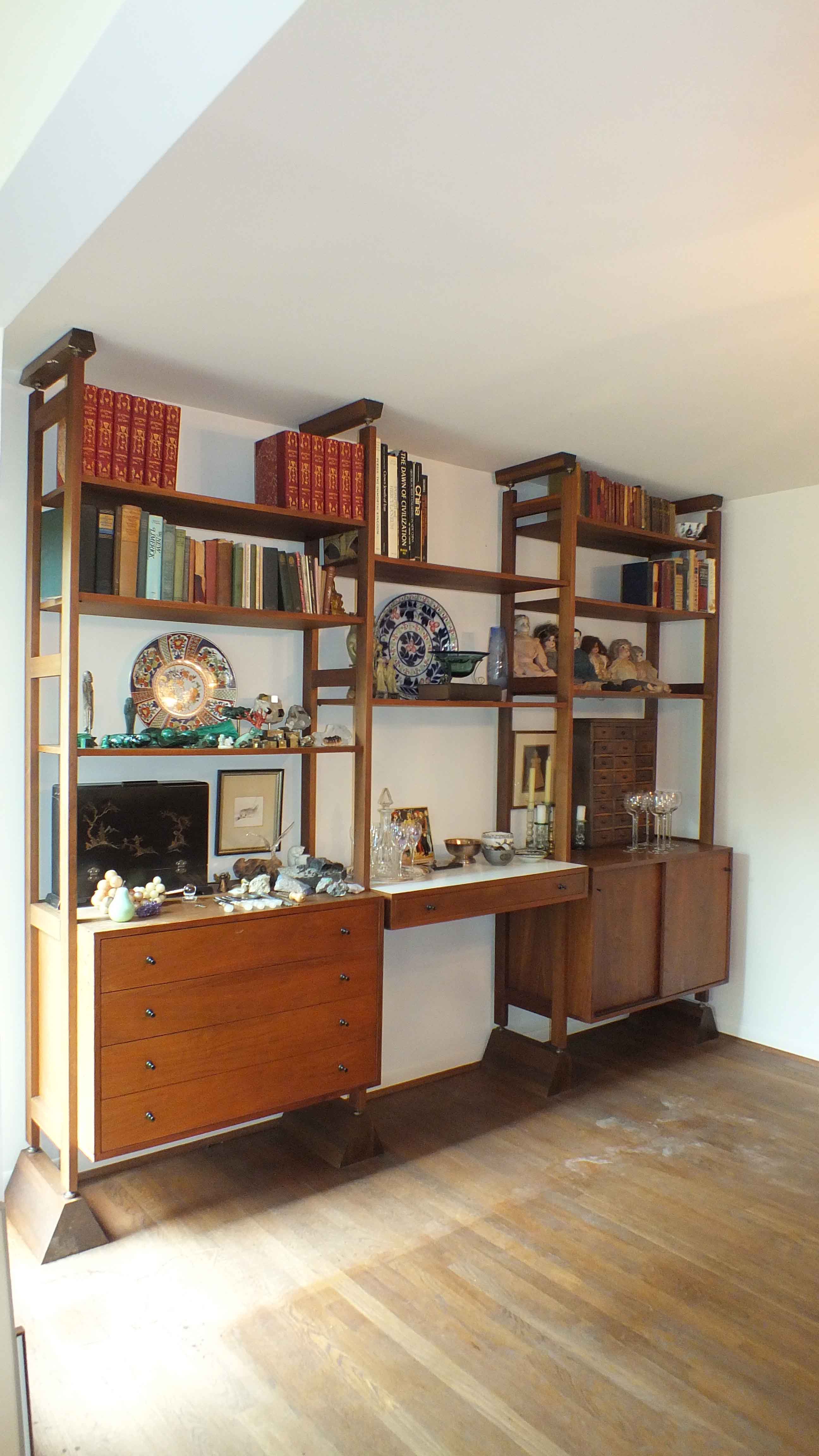 Mid Century Modern Teak Wall Shelving System