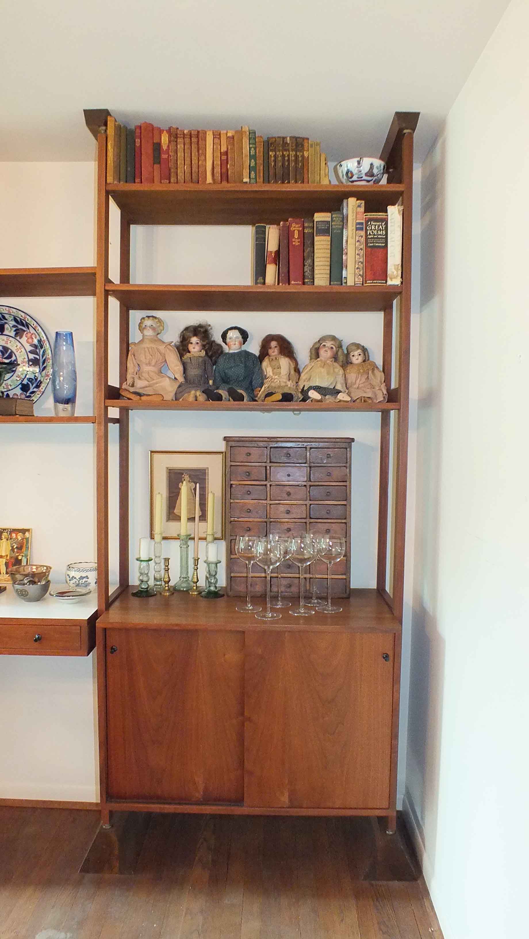 Mid Century Modern Teak Wall Shelving System