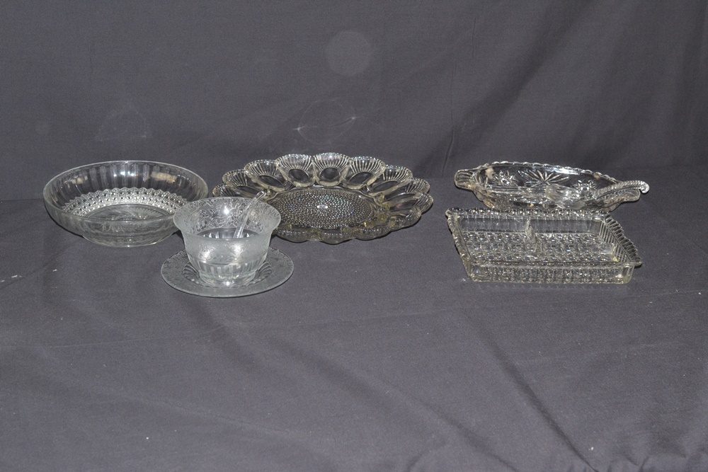 Vintage Cut Glass Serving Items