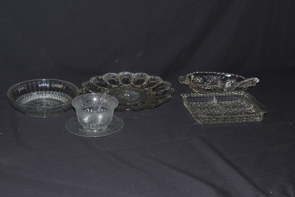 Vintage Cut Glass Serving Items