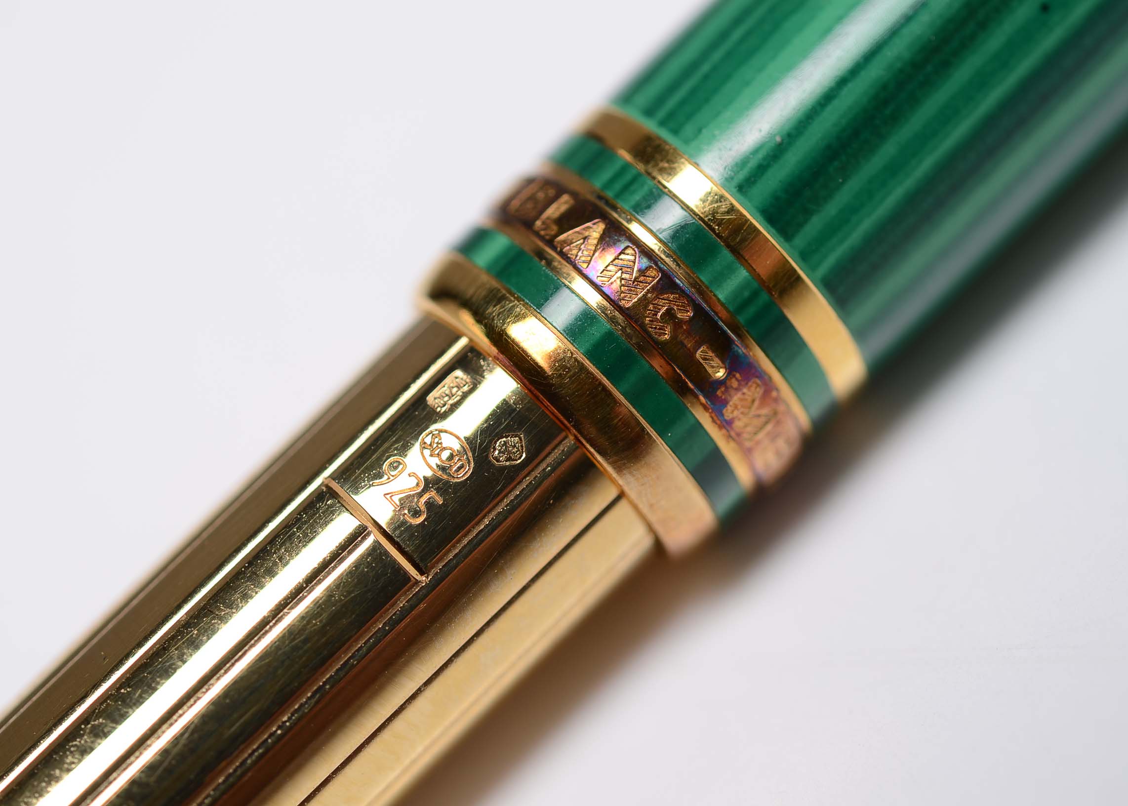 Montblanc Czar Nikolai Malachite Vermeil Le Grand Rollerball Pen