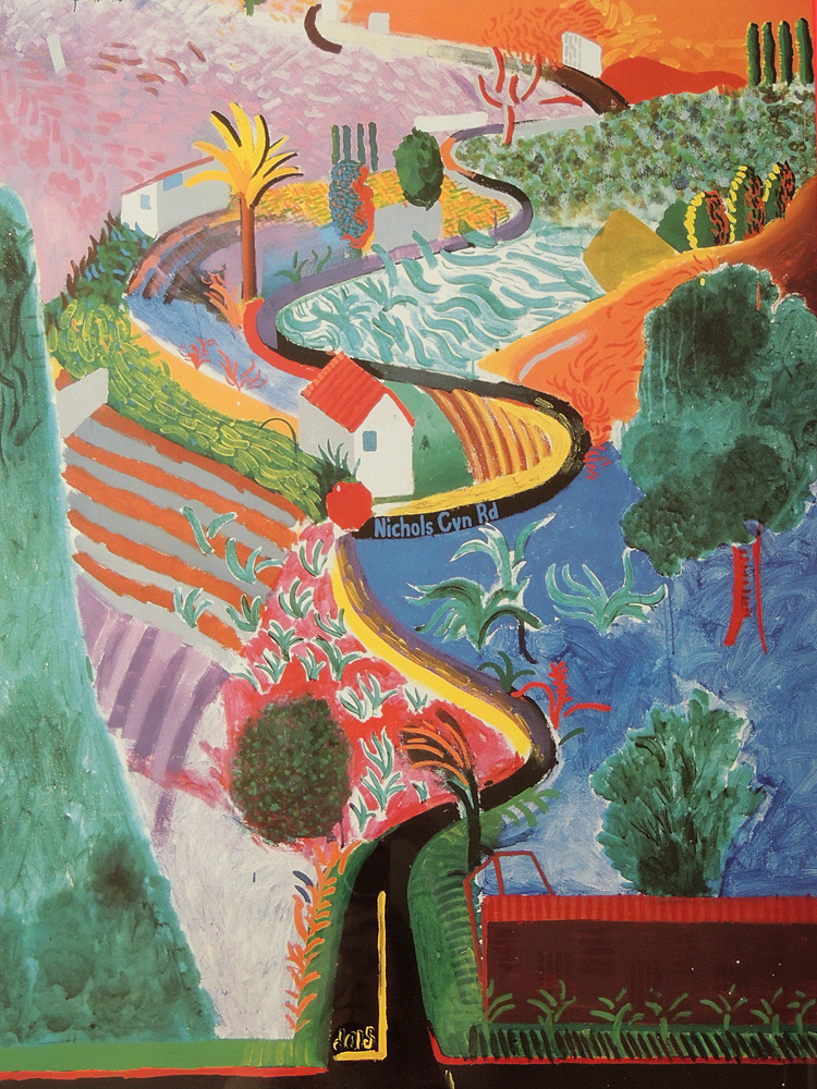David Hockney "Nichols Canyon" the Met Museum Poster 1988