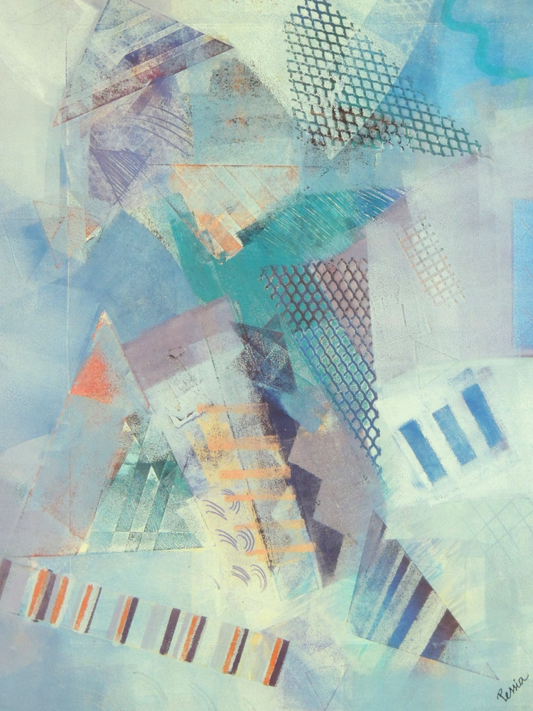 Pessia Monotype Abstract Print