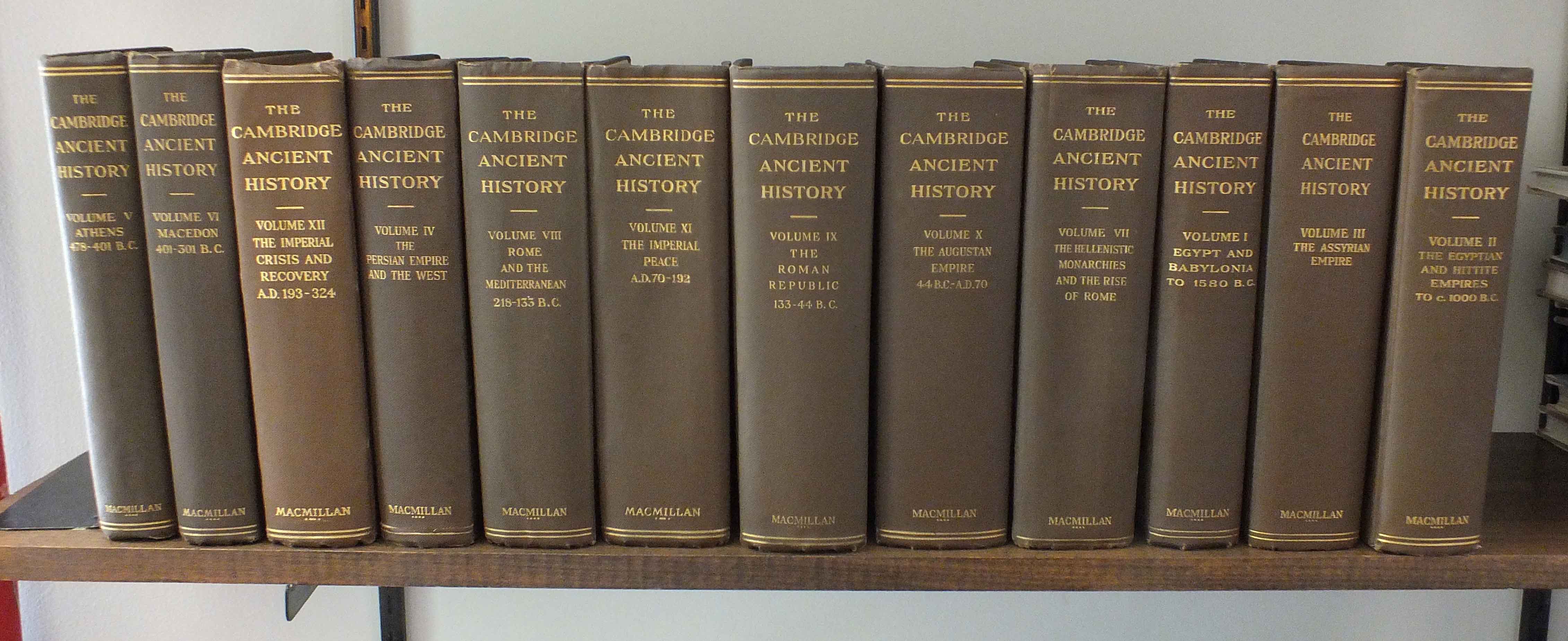 1926 Volumes 1-12 "The Cambridge Ancient History" 