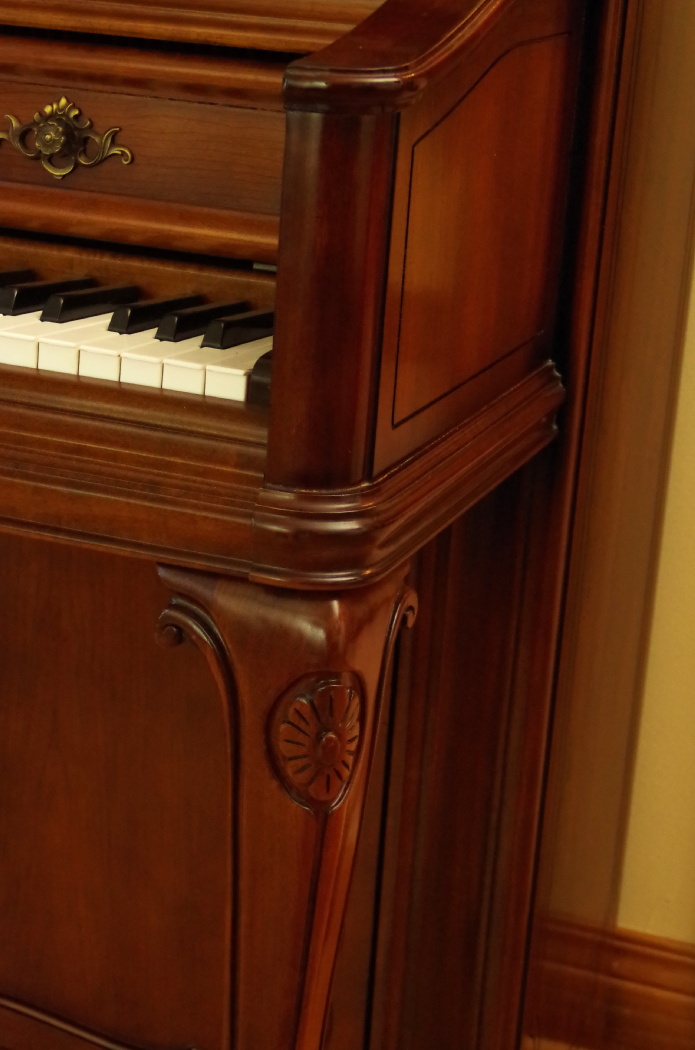 Wurlitzer Upright Piano in Cherry Cabinet