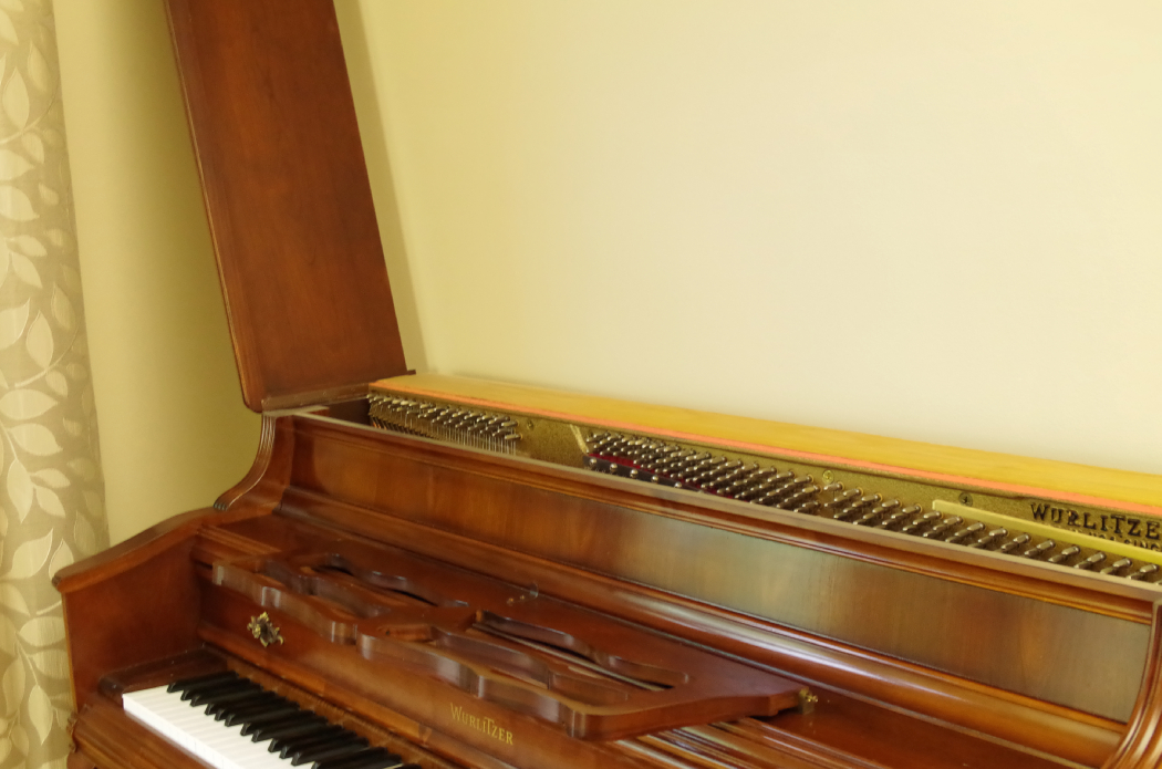 Wurlitzer Upright Piano in Cherry Cabinet
