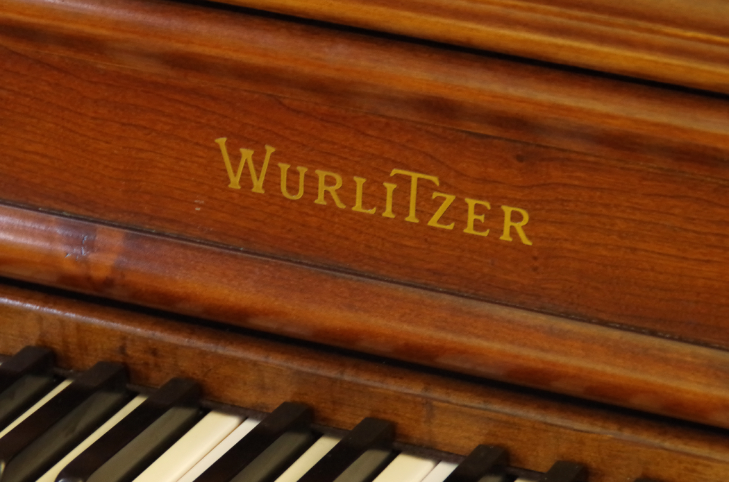 Wurlitzer Upright Piano in Cherry Cabinet