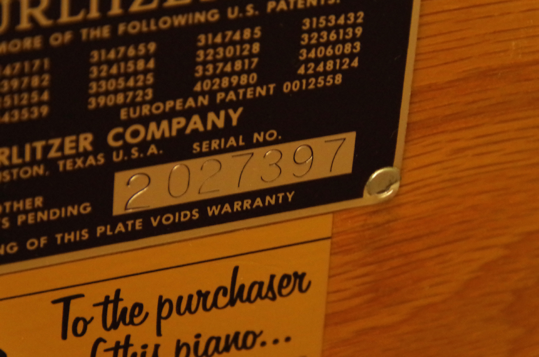 Wurlitzer Upright Piano in Cherry Cabinet