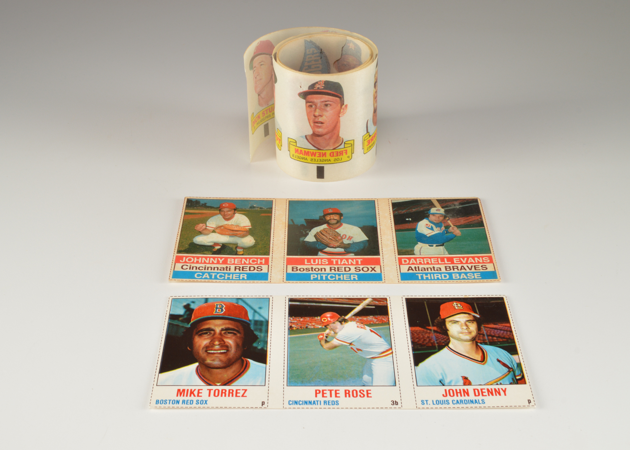 Vintage Hostess Baseball Cards and 1966 Topps Rub Off Strip