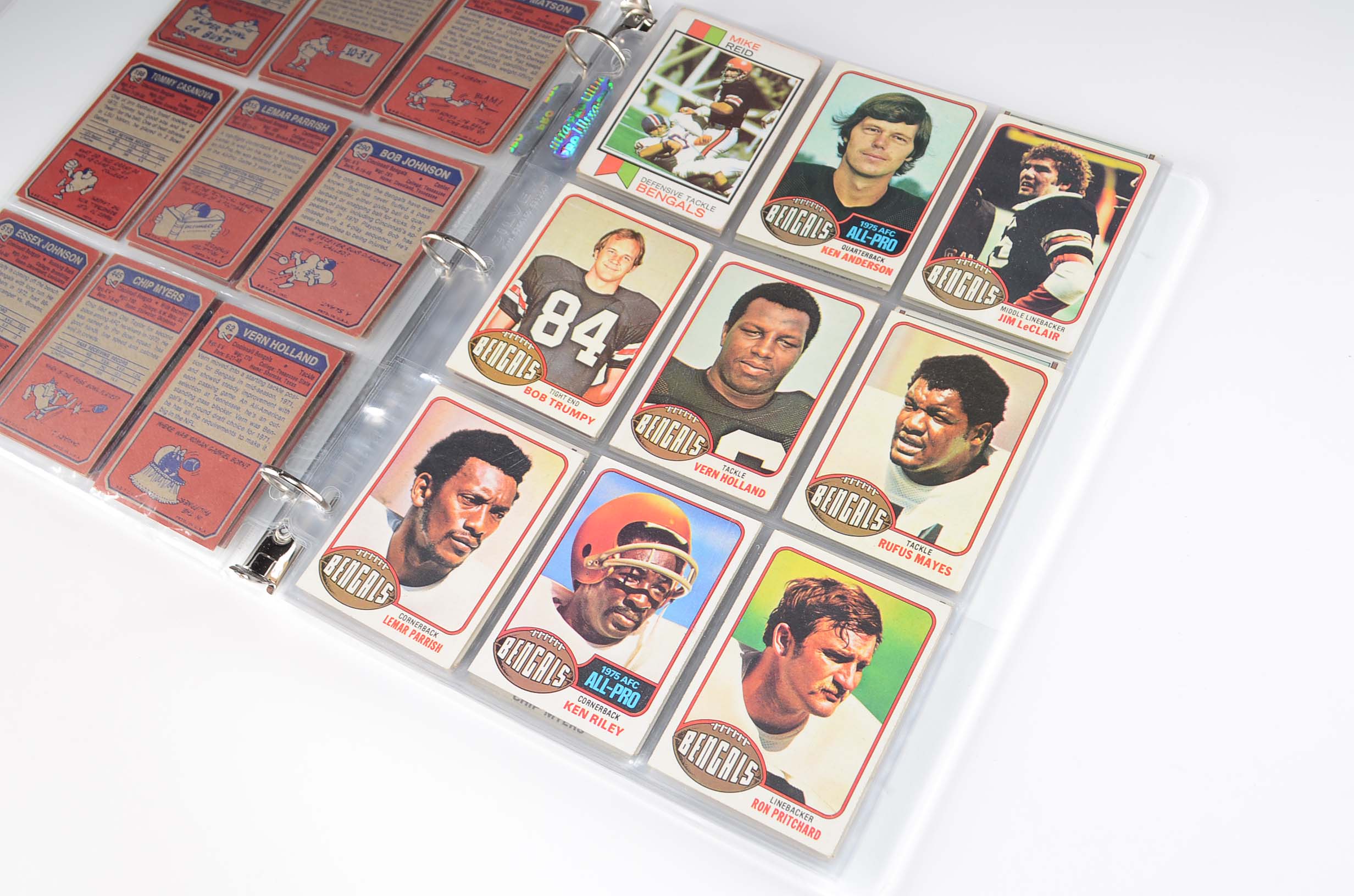 Notebook Filled With Cincinnati Bengals Topps Football Cards