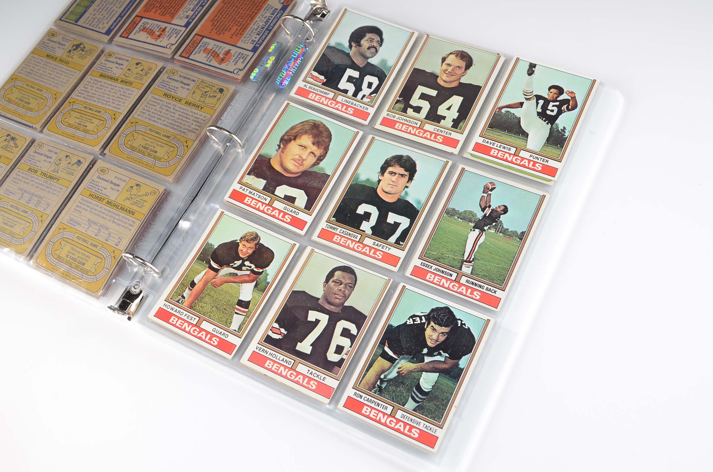 Notebook Filled With Cincinnati Bengals Topps Football Cards