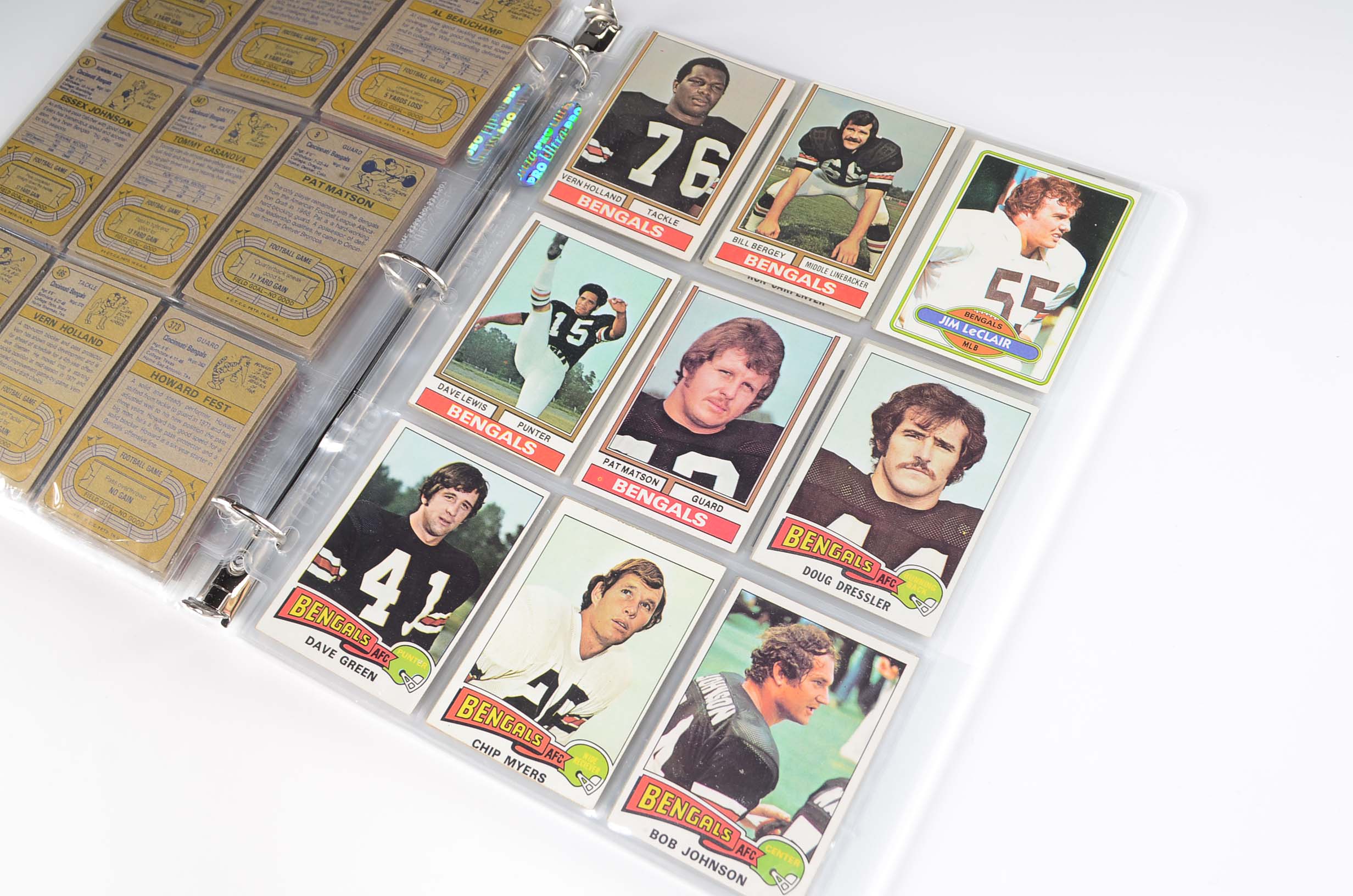 Notebook Filled With Cincinnati Bengals Topps Football Cards