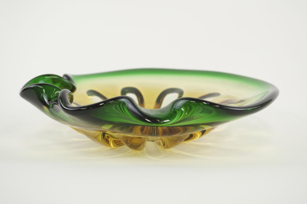 Hand-Blown Glass Shell Dish