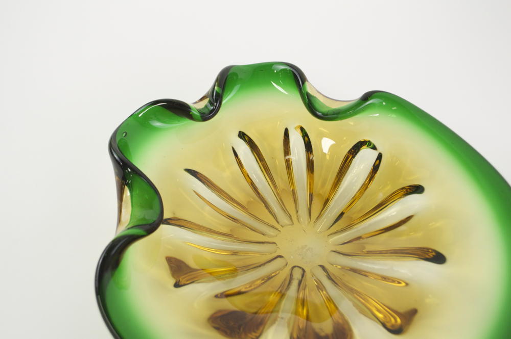 Hand-Blown Glass Shell Dish