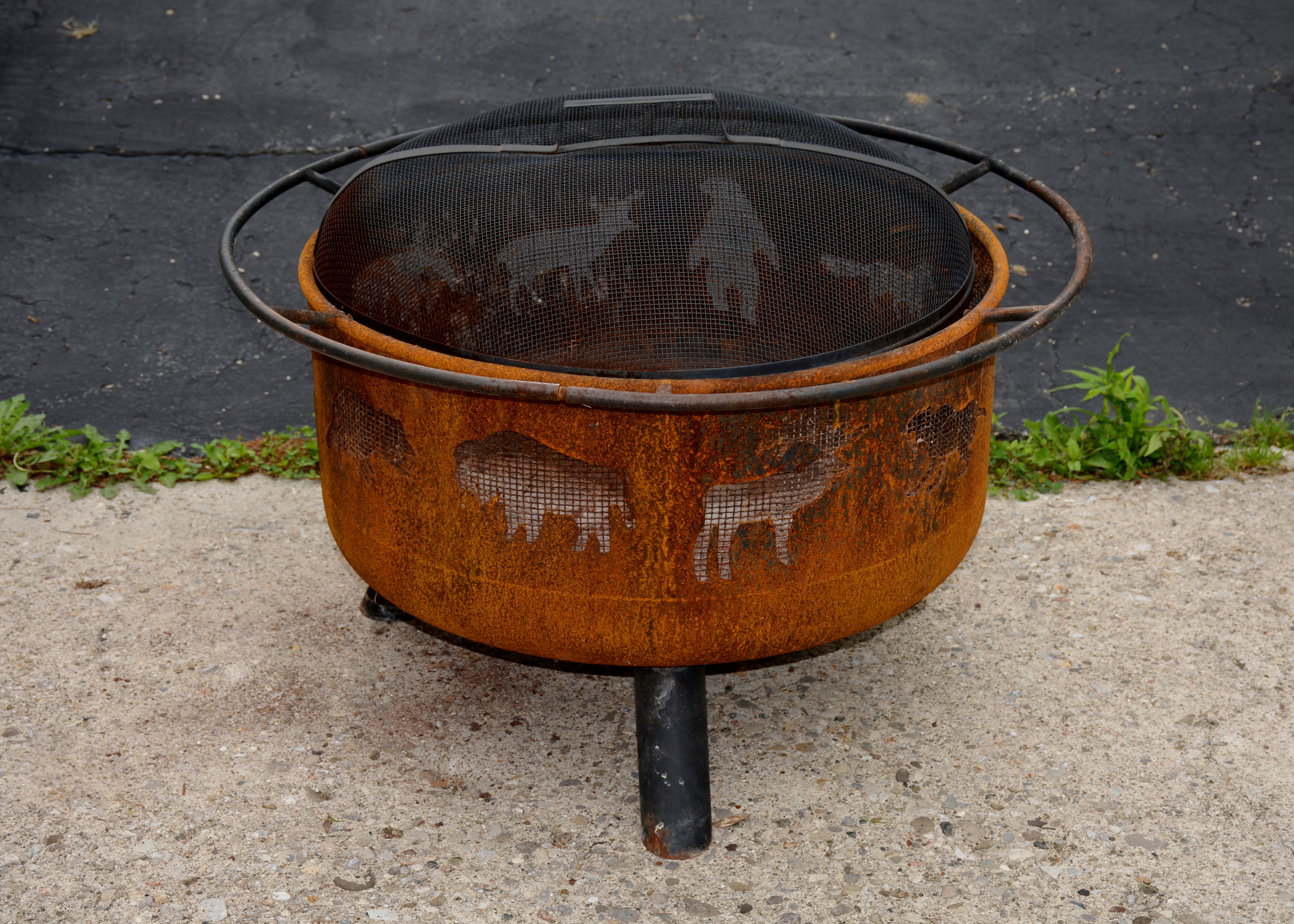 Fire Pit with Animal Design Cut-Outs