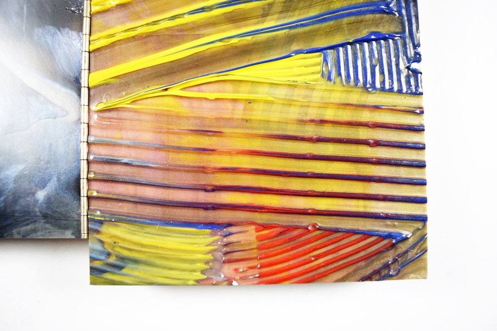 "Red Line" Constructed Painting with Hinged Panel by Sam Gilliam