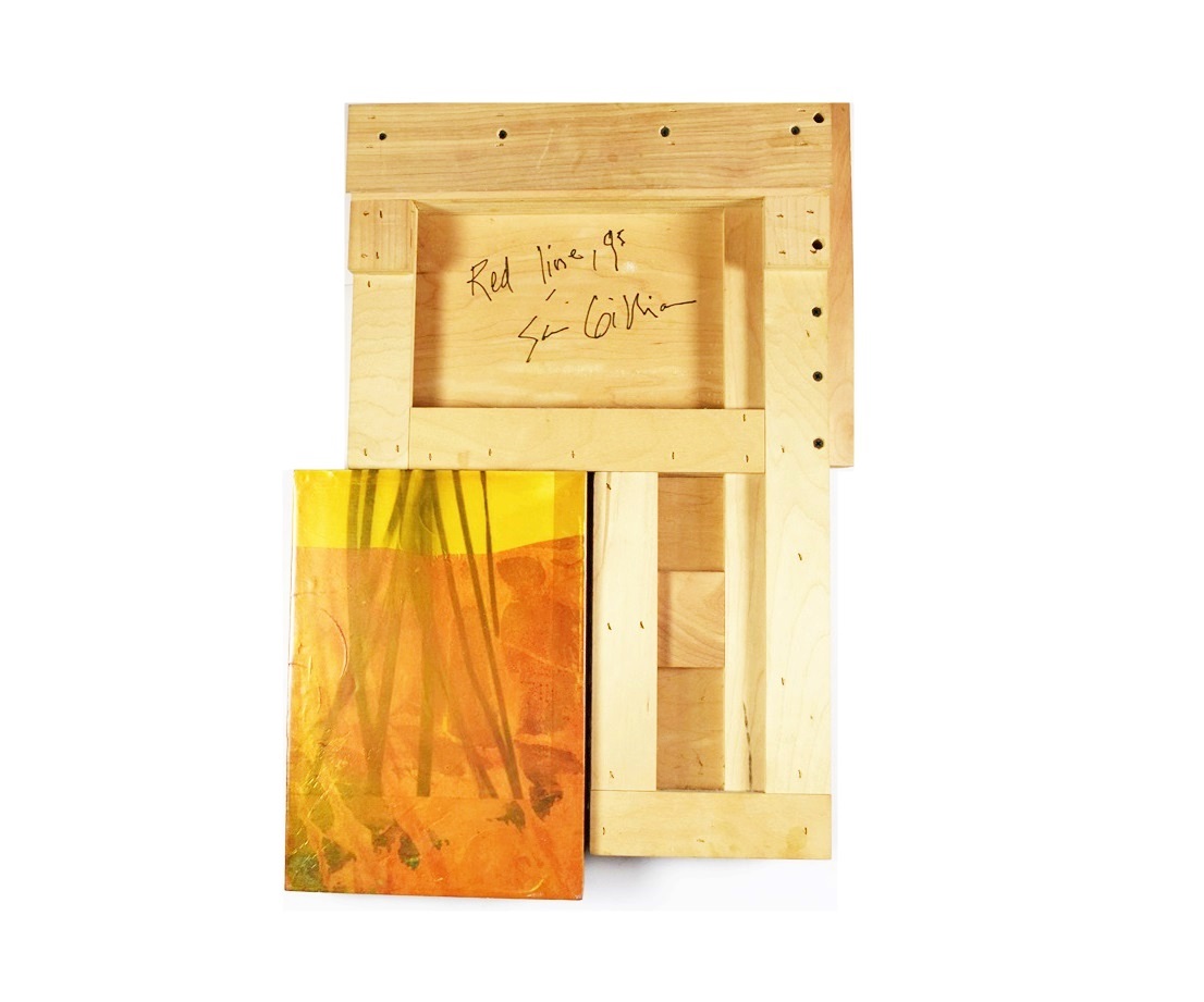 "Red Line" Constructed Painting with Hinged Panel by Sam Gilliam