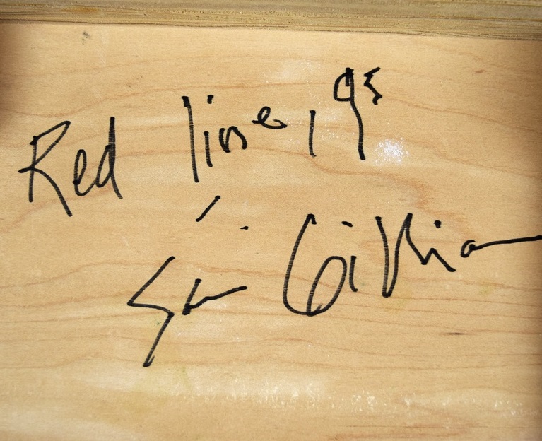 "Red Line" Constructed Painting with Hinged Panel by Sam Gilliam