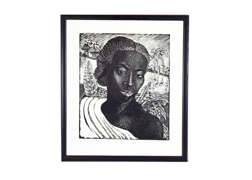 Margaret Burroughs Lithograph Titled "Mother of Mankind", 1965
