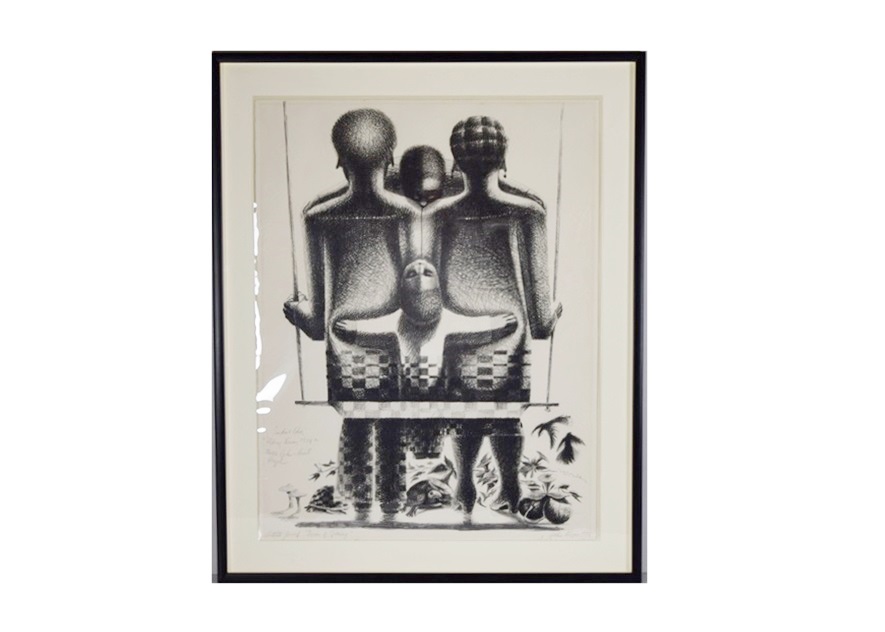 "Twins of Spring" An Artist Proof by John T. Biggers (1924-2001)