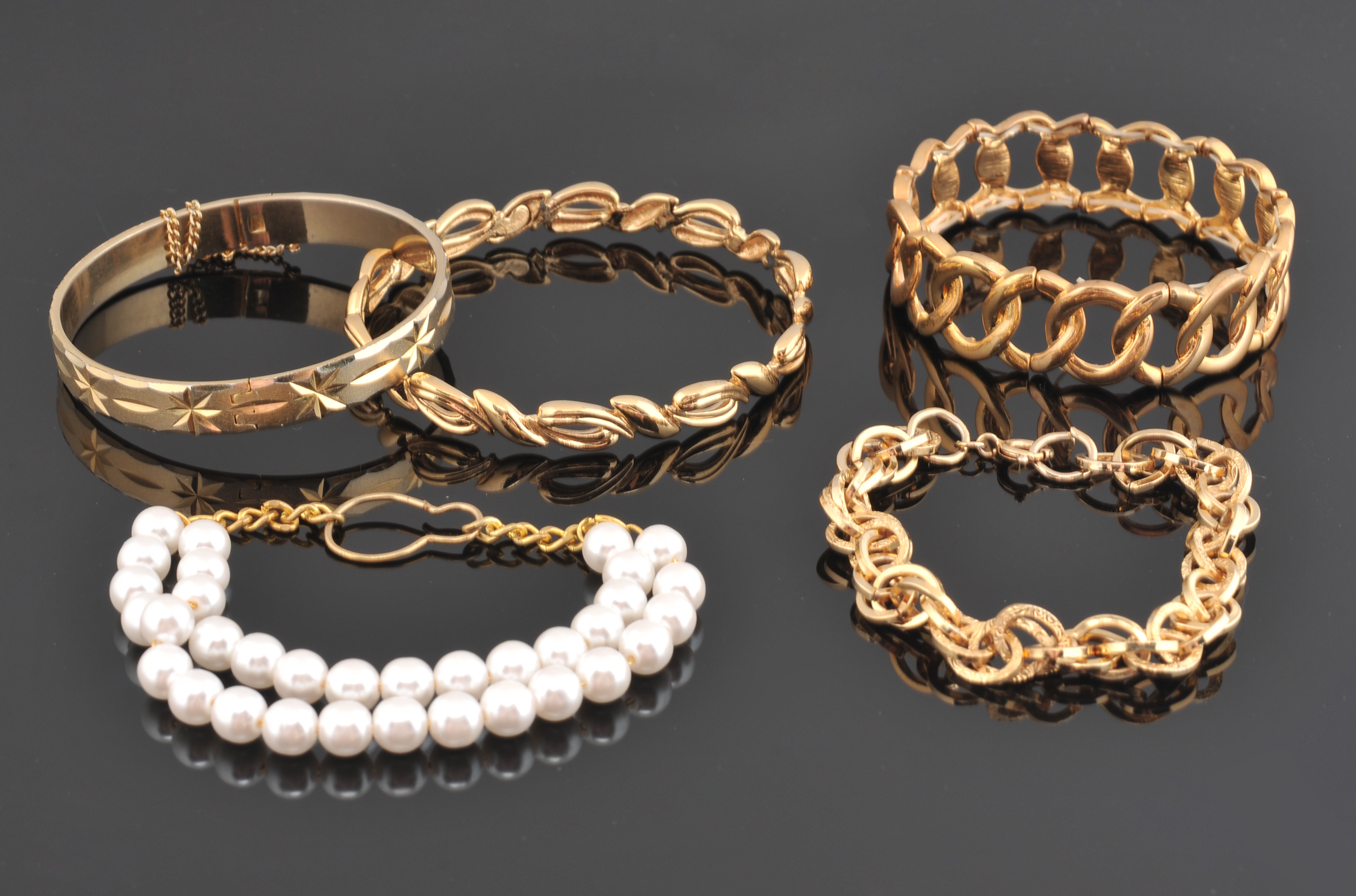 Collection of Fifteen Vintage Bangles and Bracelets