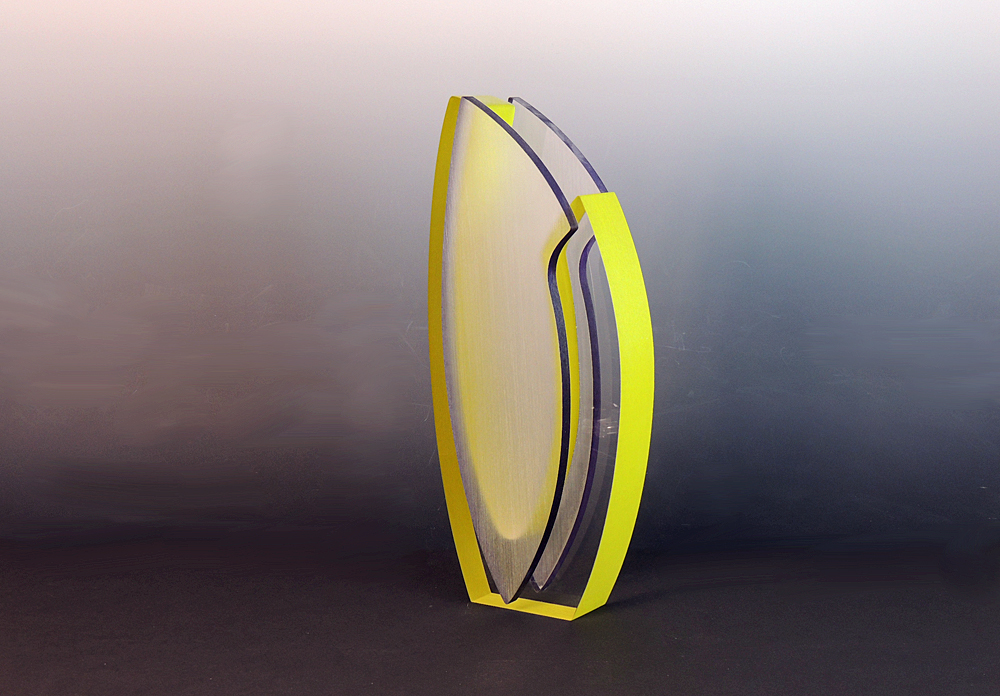 Cec LePage Lucite Art Vase, Signed