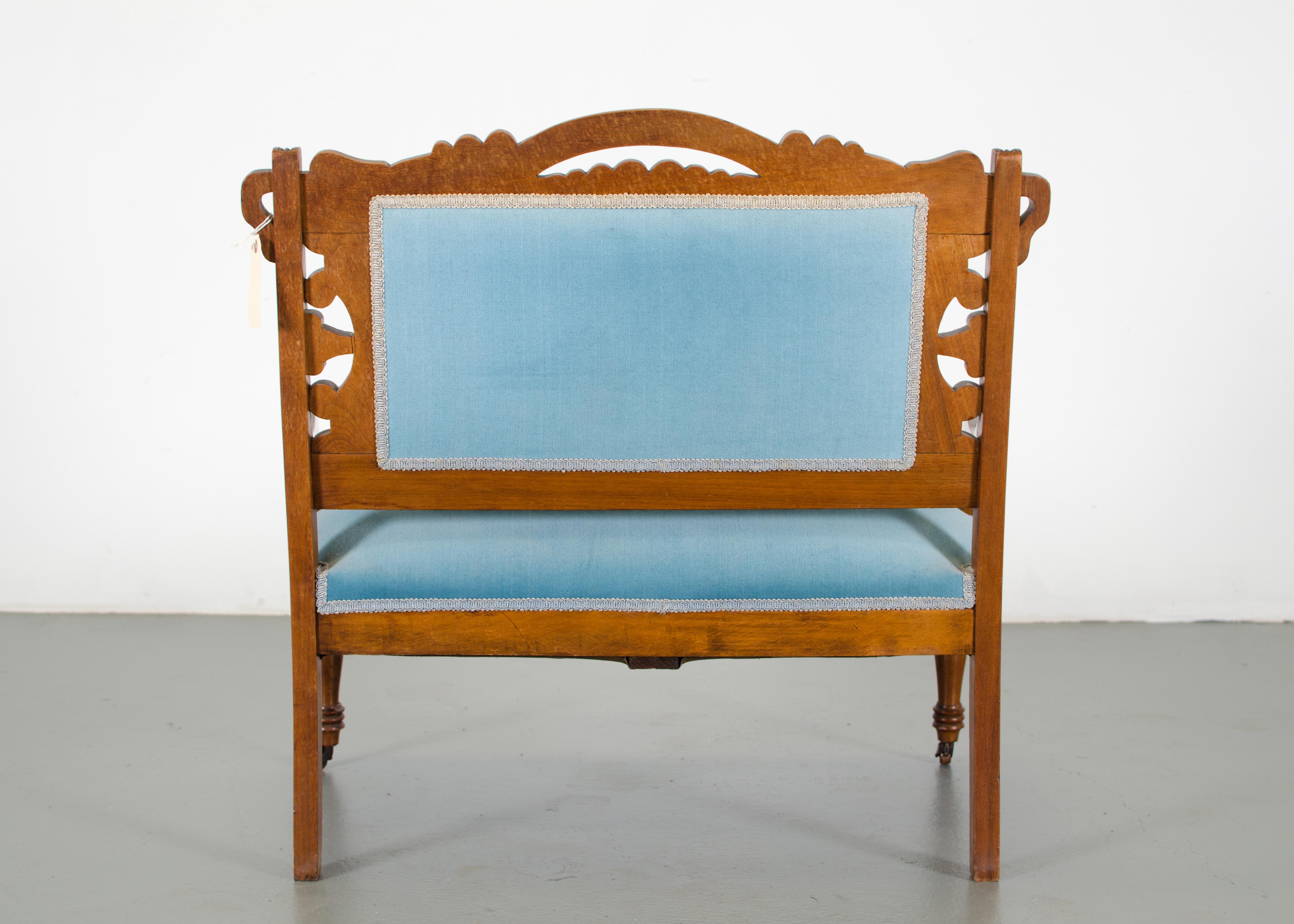 Small Eastlake Style Walnut Settee