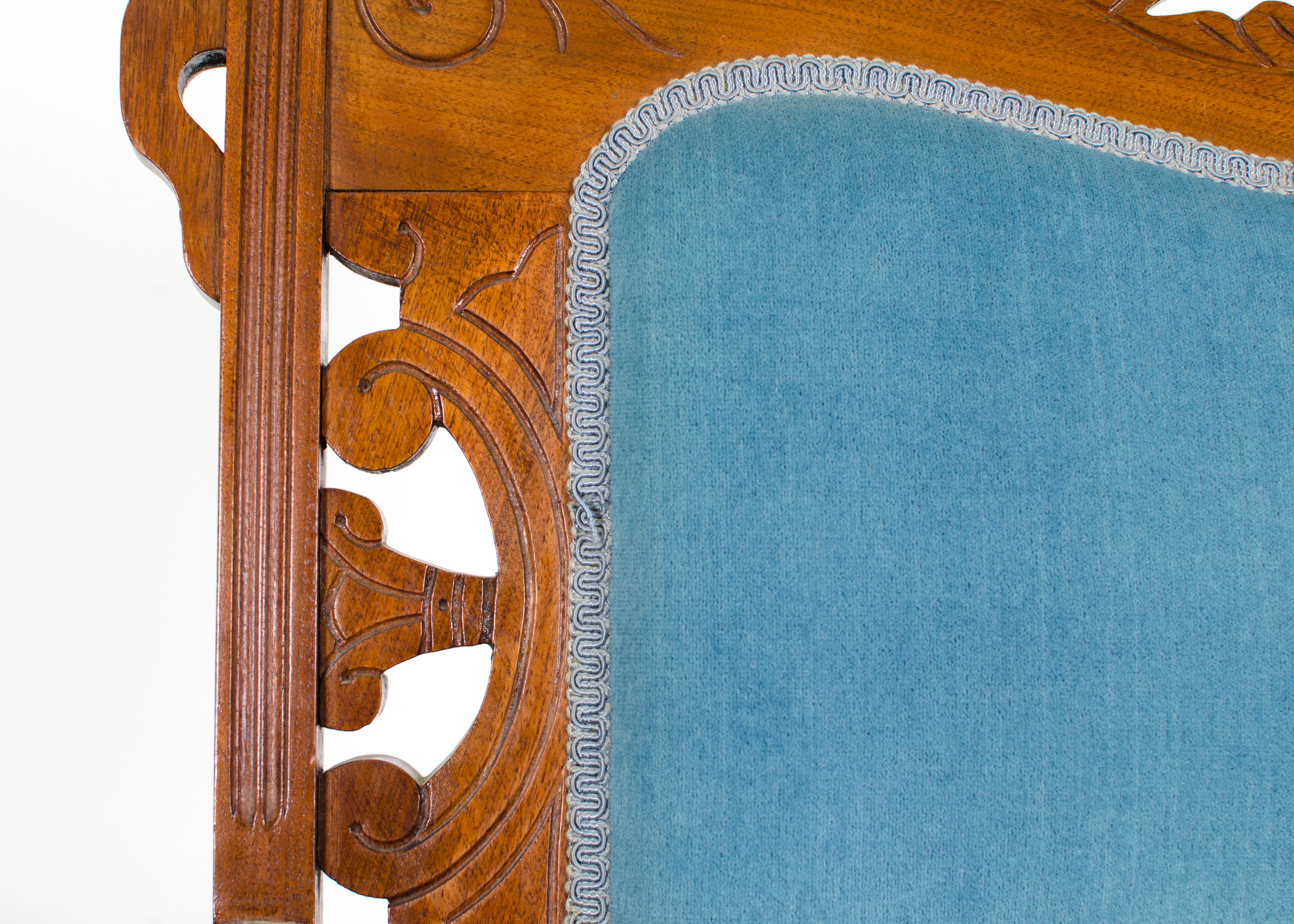 Small Eastlake Style Walnut Settee