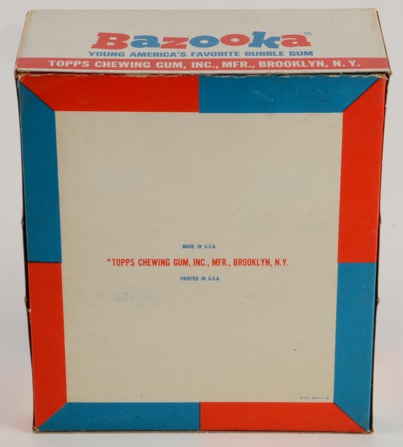 Vintage Bazooka Bubble Gum Box Plus a Glass Case