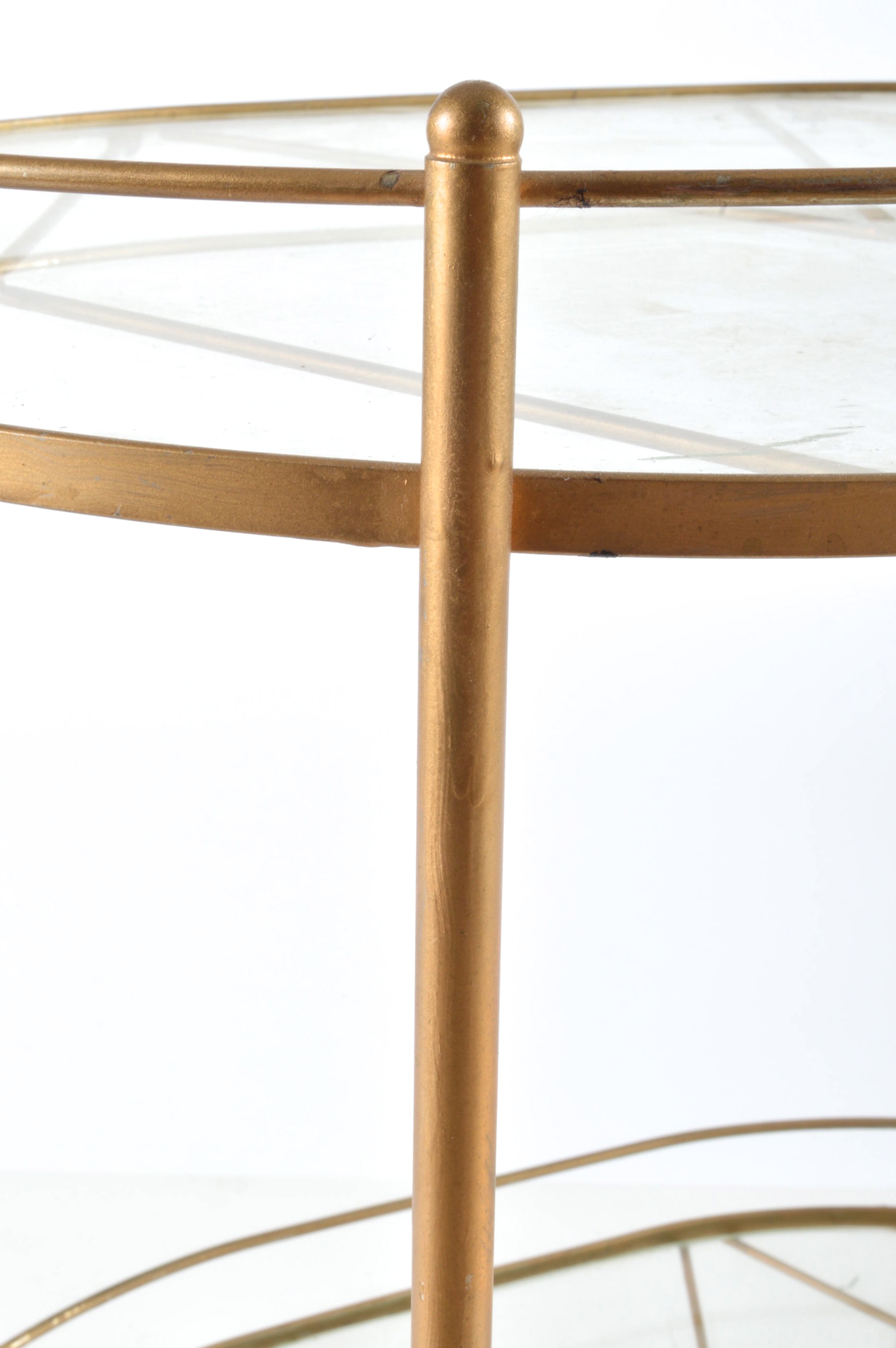 Vintage Metal Rolling Serving Cart