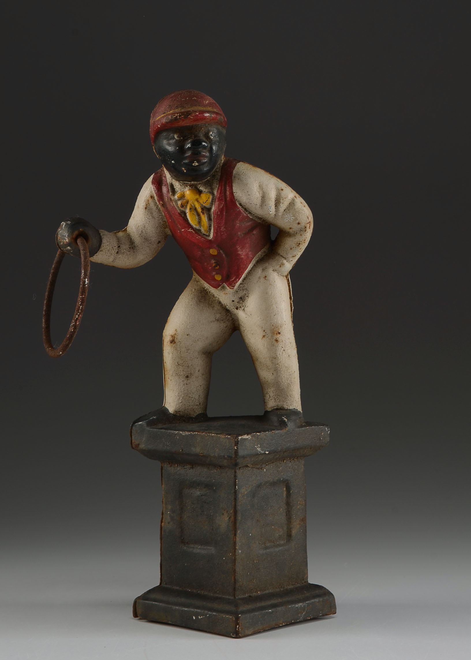 Vintage Cast Iron Small Lawn Jockey