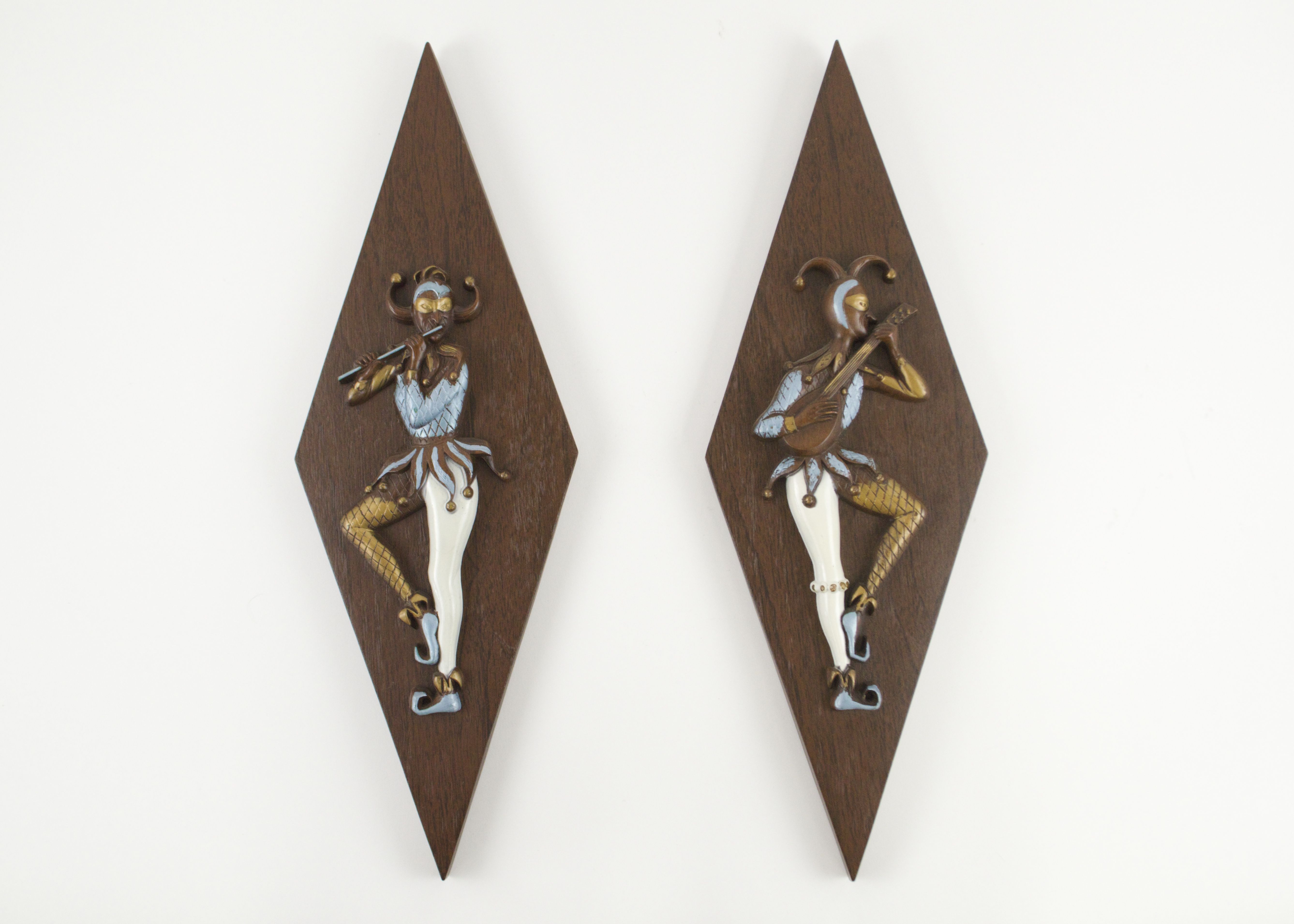 Pair of Jester Wall Decorations