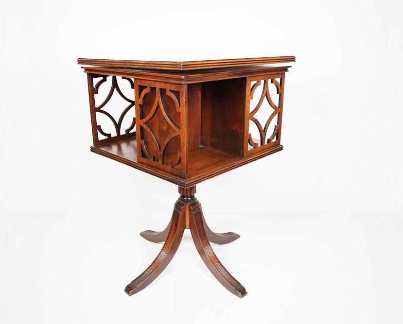 A Vintage Duncan Phyfe Style Rotating Book Table