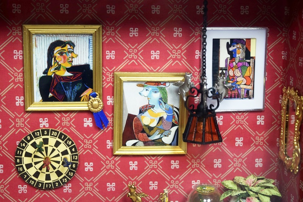 "Pigasso" Flying Pig Shadowbox by California Artist Susan Adame