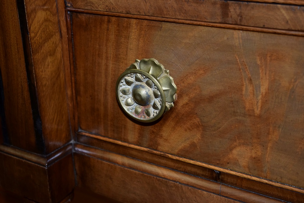 An Early 1800's Classic Empire Chest in Handsome Flame Mahogany